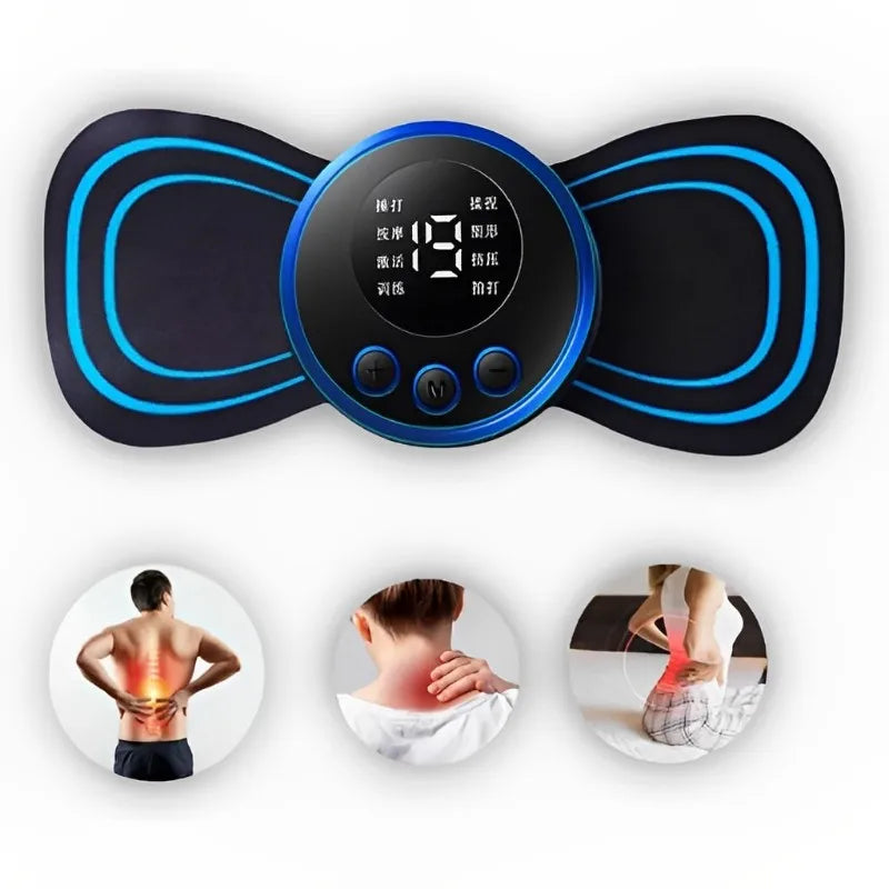 Massageador Elétrico Portátil Mini EMS para Estimulação do Pescoço e Alívio da Dor Muscular Cervical