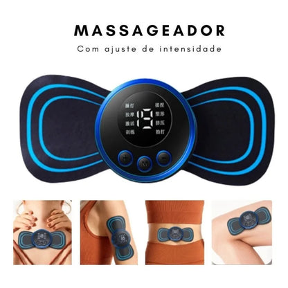 Massageador Elétrico Portátil Mini EMS para Estimulação do Pescoço e Alívio da Dor Muscular Cervical